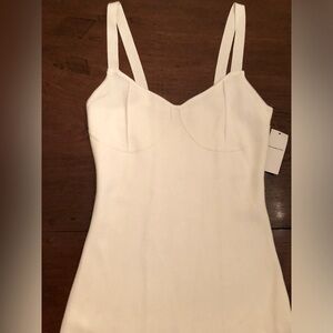 Abercrombie & Fitch NWT White Knit Corset Bustier midi dress - Size Medium